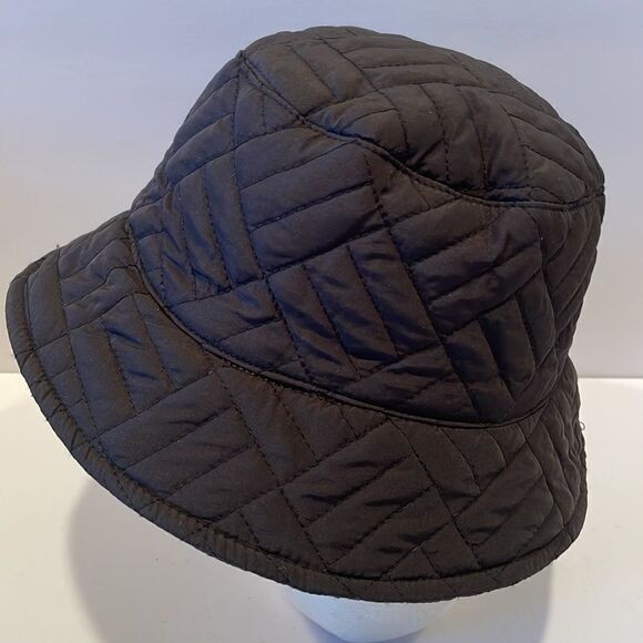 Anne Klein Black Quilted Bucket Hat - Picture 4 of 7